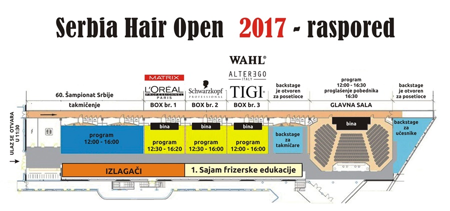 Serbia Hair Open 2017 Raspored