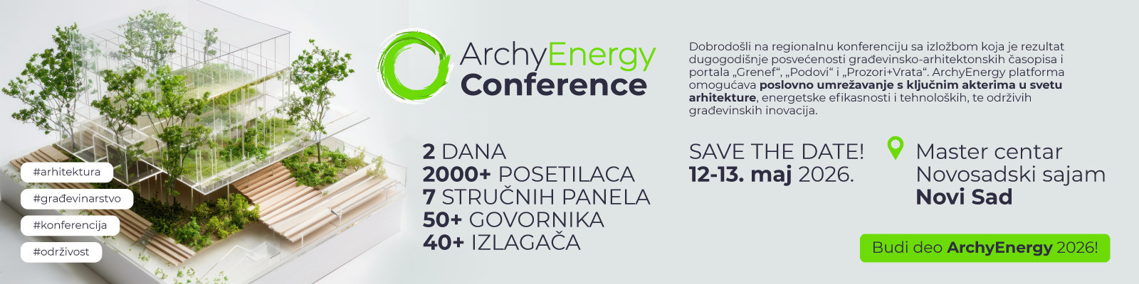 ARCHYENERGY 2026 - Fair and conference of green architecture, sustainable construction and energy efficiency