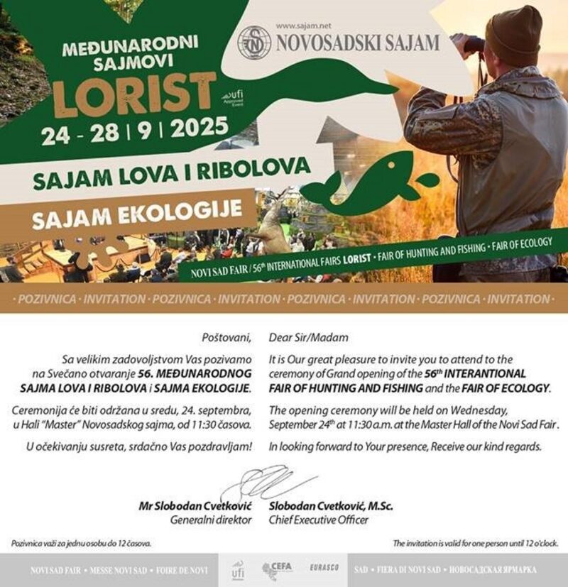 Danas počinju Sajam lova i ribolova i Sajam ekologije